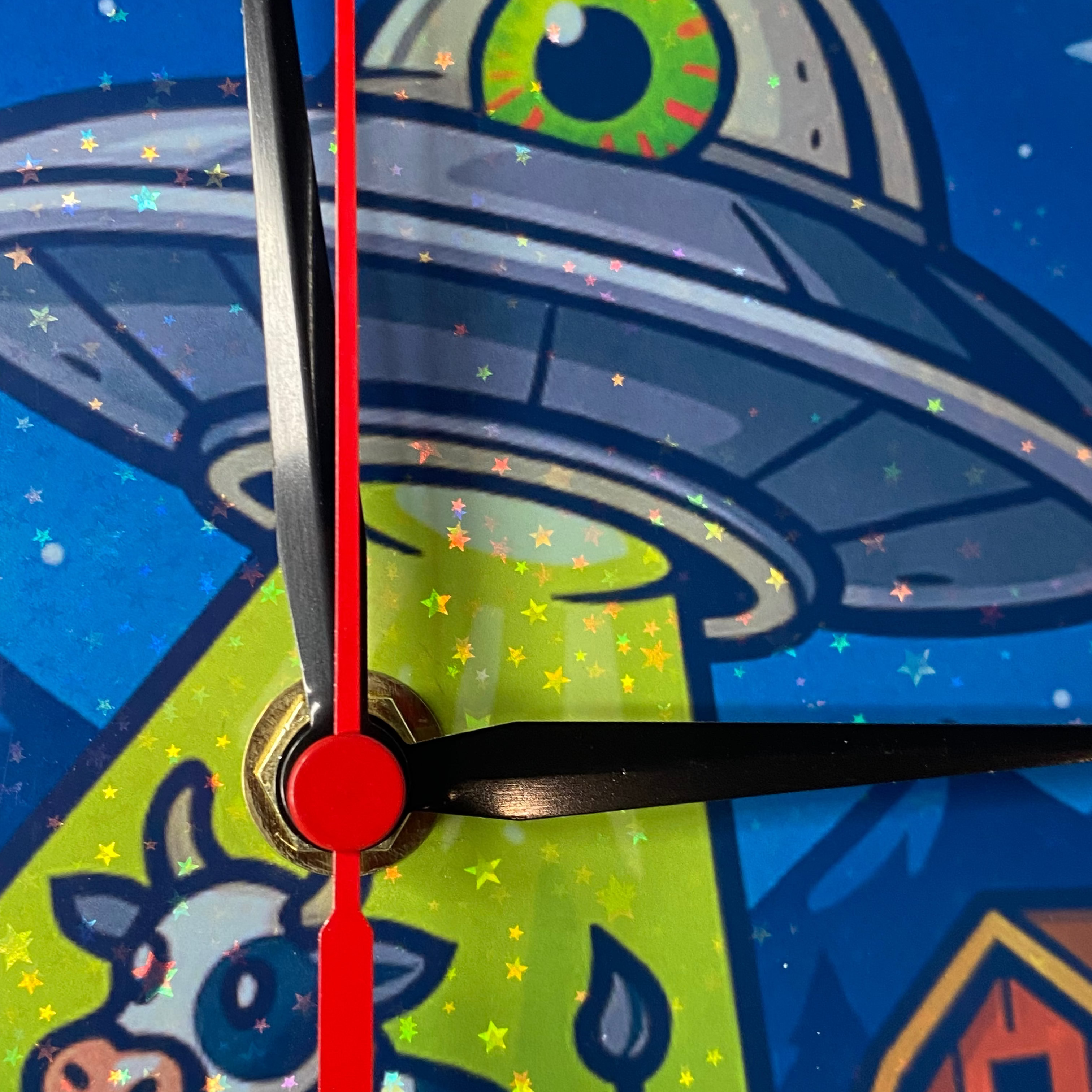 Abducted-8" UFO Cow Wall Clock by Heaven & Earth™